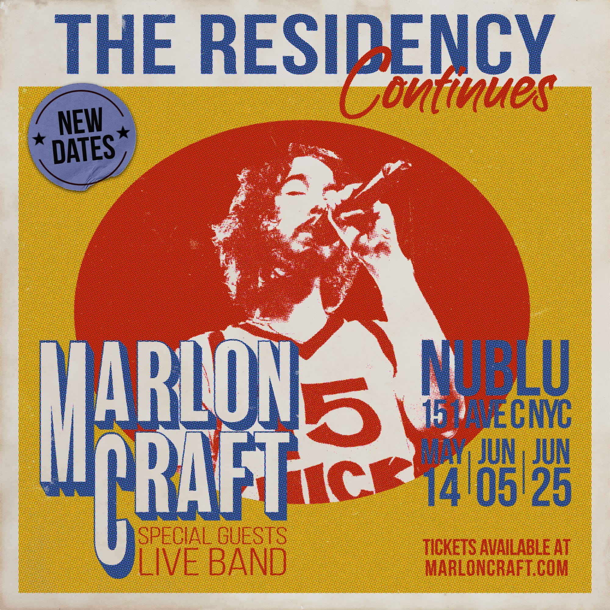 Last Chance! Marlon Craft Live Band Residency is two days away! Grab your tickets now!